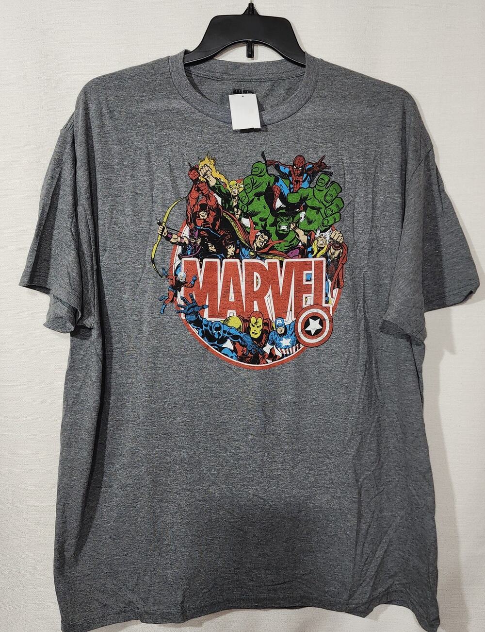 Marvel hero's shirt men's 2X